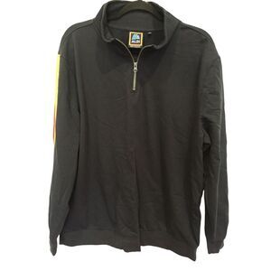 Aldi Pullover 1/4 Zip Stripe Long Sleeve Jacket High Neck Deep Blue‎ Men's XL